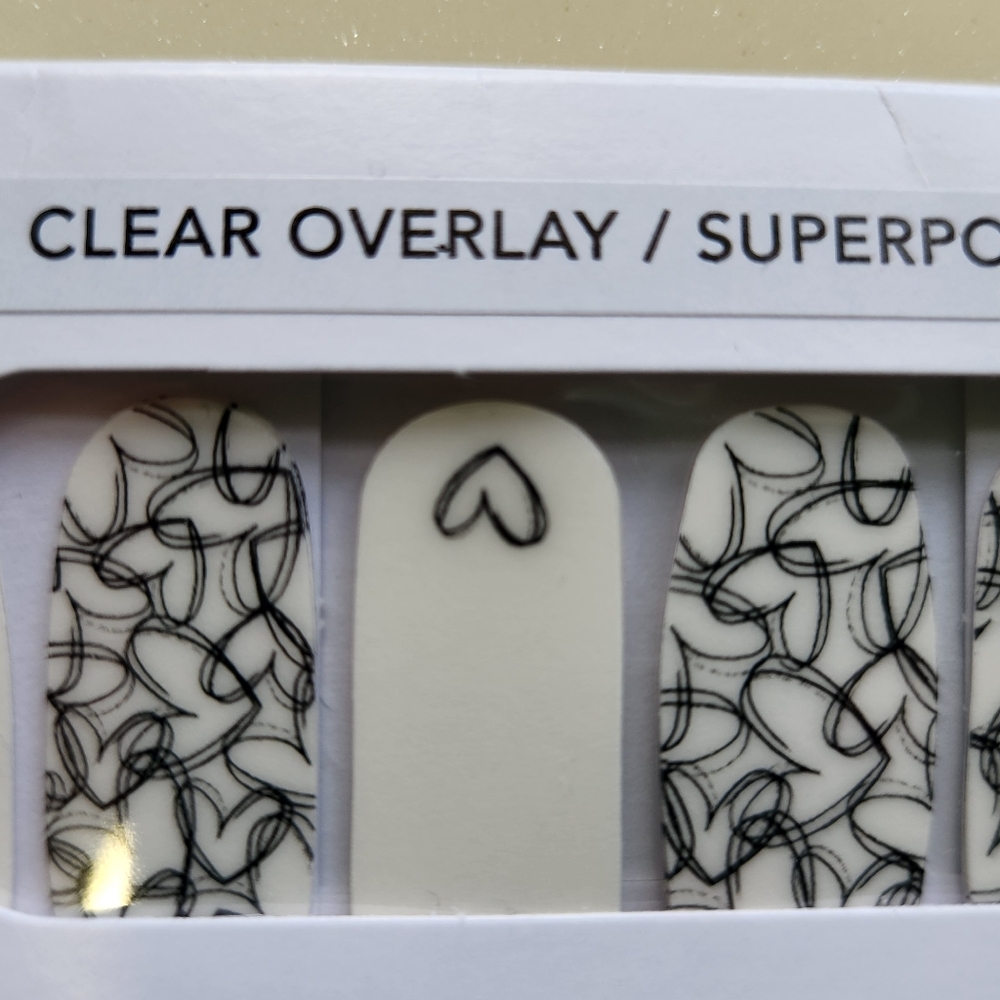 Heart clear overlay Color Street nail strips